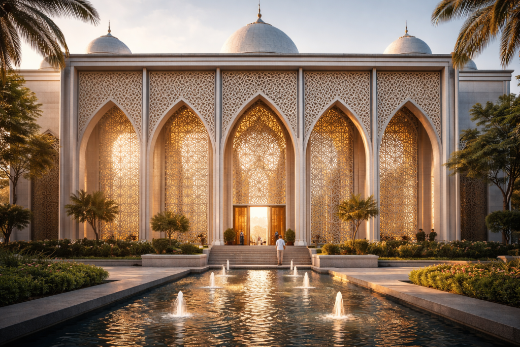 Dari Mihrab hingga Krawangan: Transformasi Motif Islami dalam Arsitektur Masjid chatgpt image feb 17, 2026, 11 34 44 am