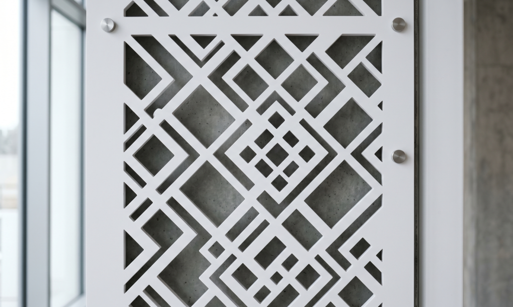 Detail potongan yang presisi memastikan setiap ornamen PVC mampu menampilkan kedalaman visual yang elegan saat dipadukan dengan tata cahaya interior.