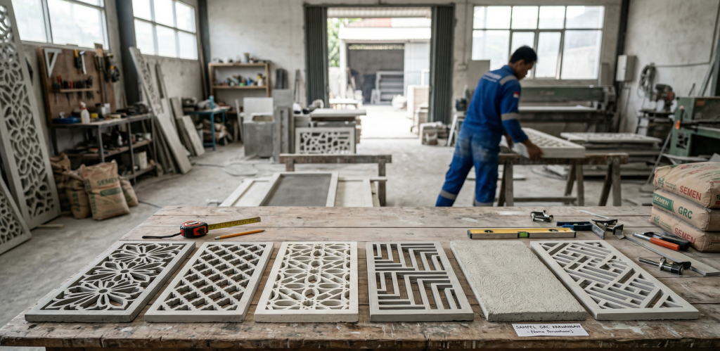 GRC atau Glassfibre Reinforced Concrete adalah material komposit berbasis semen yang kini semakin banyak dipilih untuk berbagai kebutuhan arsitektur dan konstruksi di Indonesia.