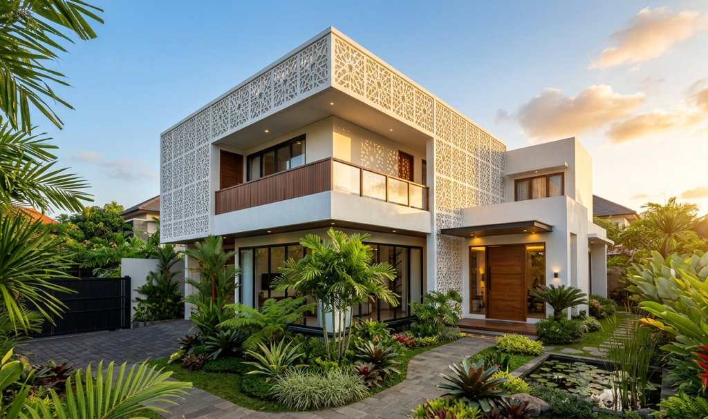  Pada hunian minimalis modern, GRC Krawangan berfungsi sebagai secondary skin yang menambah dimensi visual dan privasi sekaligus menjaga sirkulasi udara tetap optimal.