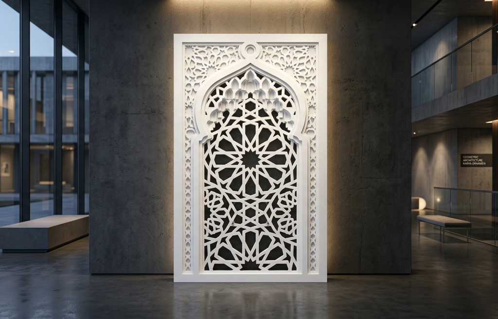 Menghadirkan Kemewahan Arsitektural melalui Ornamen PVC Geometris Ornamen PVC Geometris menjadi solusi dekoratif unggulan untuk menciptakan focal point yang elegan dan memberikan karakter kuat pada interior bangunan modern.